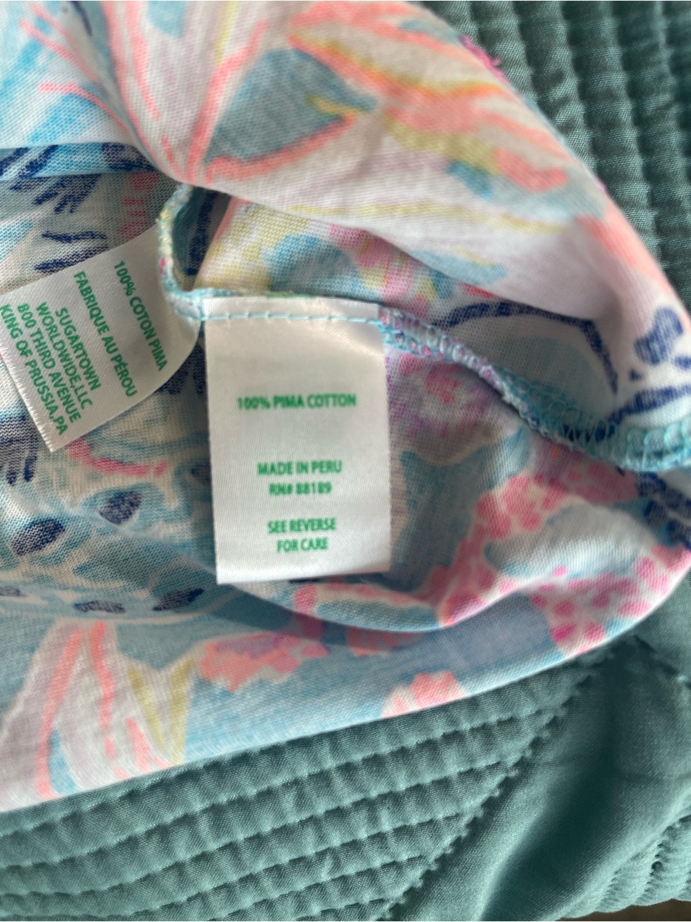 Lilly Pulitzer Ross Sleeveless Floral Shift Dress in Aqua, Pink & Navy - Picture 3 of 8